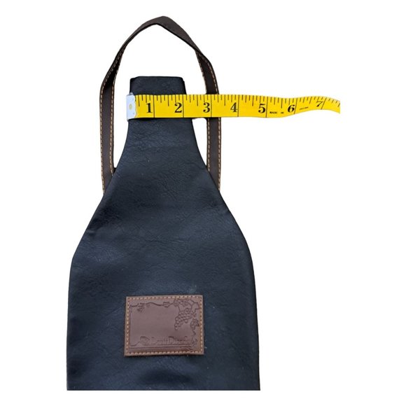 Wine Carrier Louis Dionne 750ml Soft Faux Leather Caddy Bag Zip Bottom - Picture 5 of 7